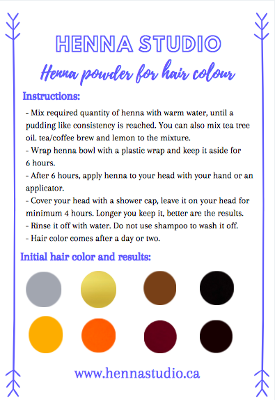 Natural Henna Hair Dye - Chemical Free - Henna Studio 