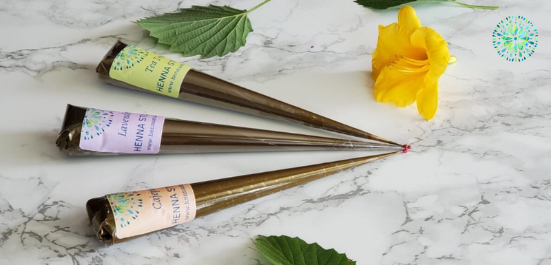 3 Pack Organic Henna Cones - Lavender, Cajeput & Tea Tree - Henna Studio 
